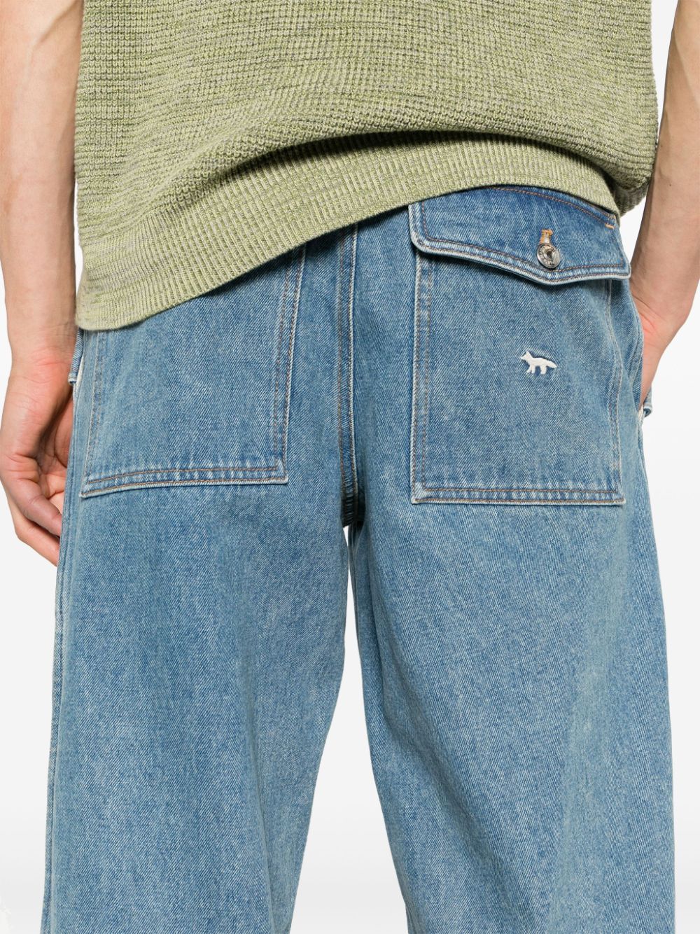 MAISON KITSUNE' Jeans Clear Blue image 4