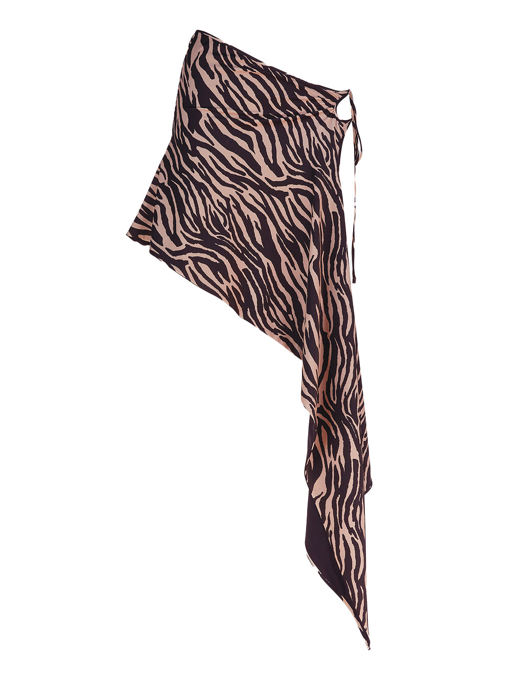 The Attico Zebra Print Jersey Skirt - Brown image 0