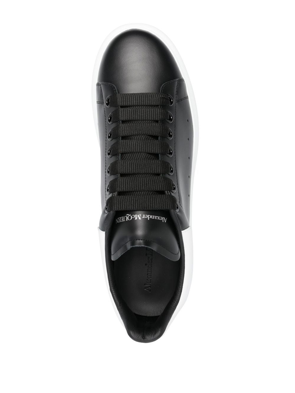 Alexander McQueen Color-Block Chunky Sole Sneakers - Black/White image 2