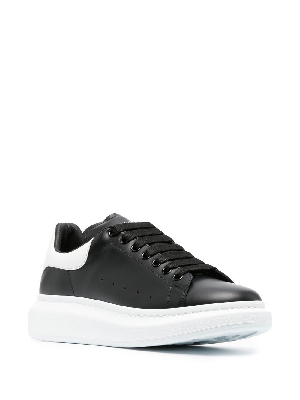 Alexander McQueen Color-Block Chunky Sole Sneakers - Black/White image 1