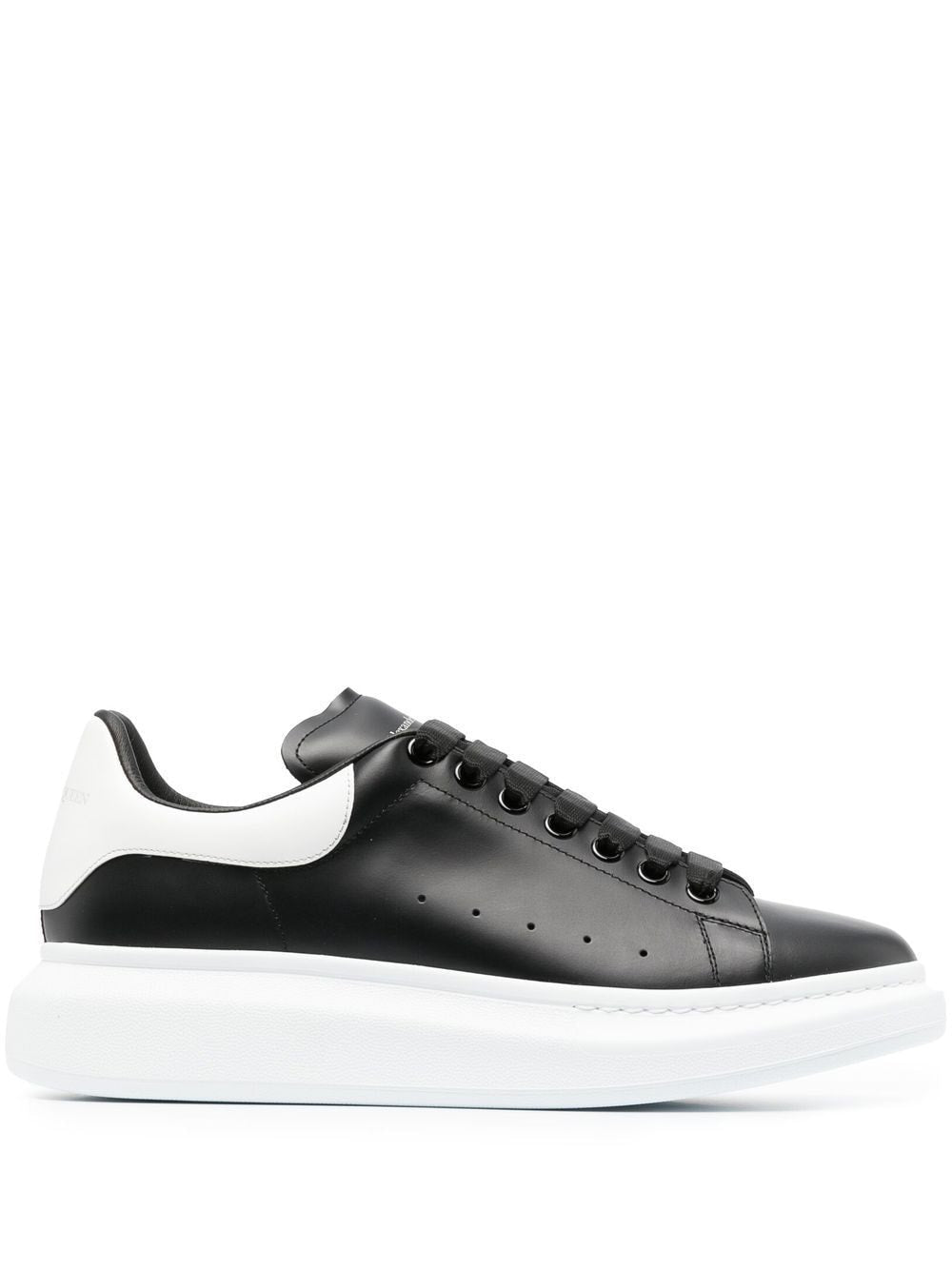 Alexander McQueen Color-Block Chunky Sole Sneakers - Black/White image 0