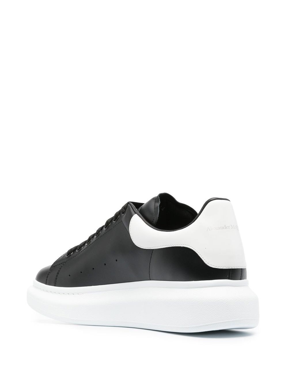 Alexander McQueen Color-Block Chunky Sole Sneakers - Black/White image 3