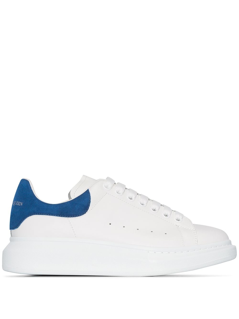 Alexander McQueen Oversized Sole Sneakers in Blue and White image 0