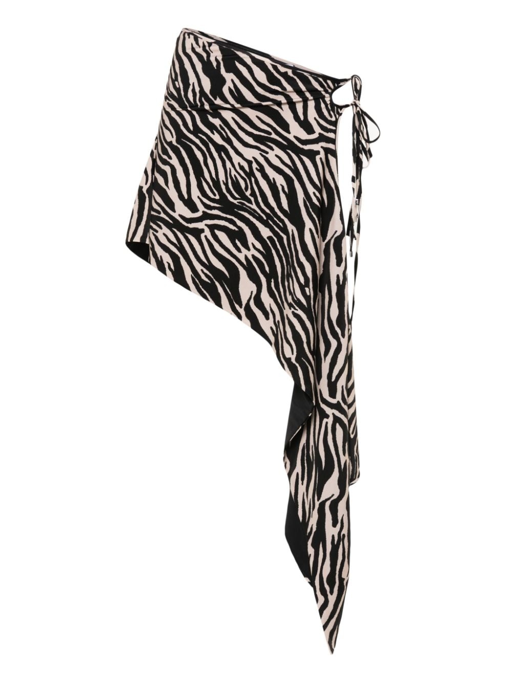 The Attico Zebra Print Jersey Skirt - Brown image 2