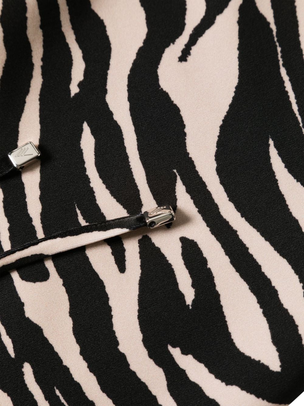 The Attico Zebra Print Jersey Skirt - Brown image 3