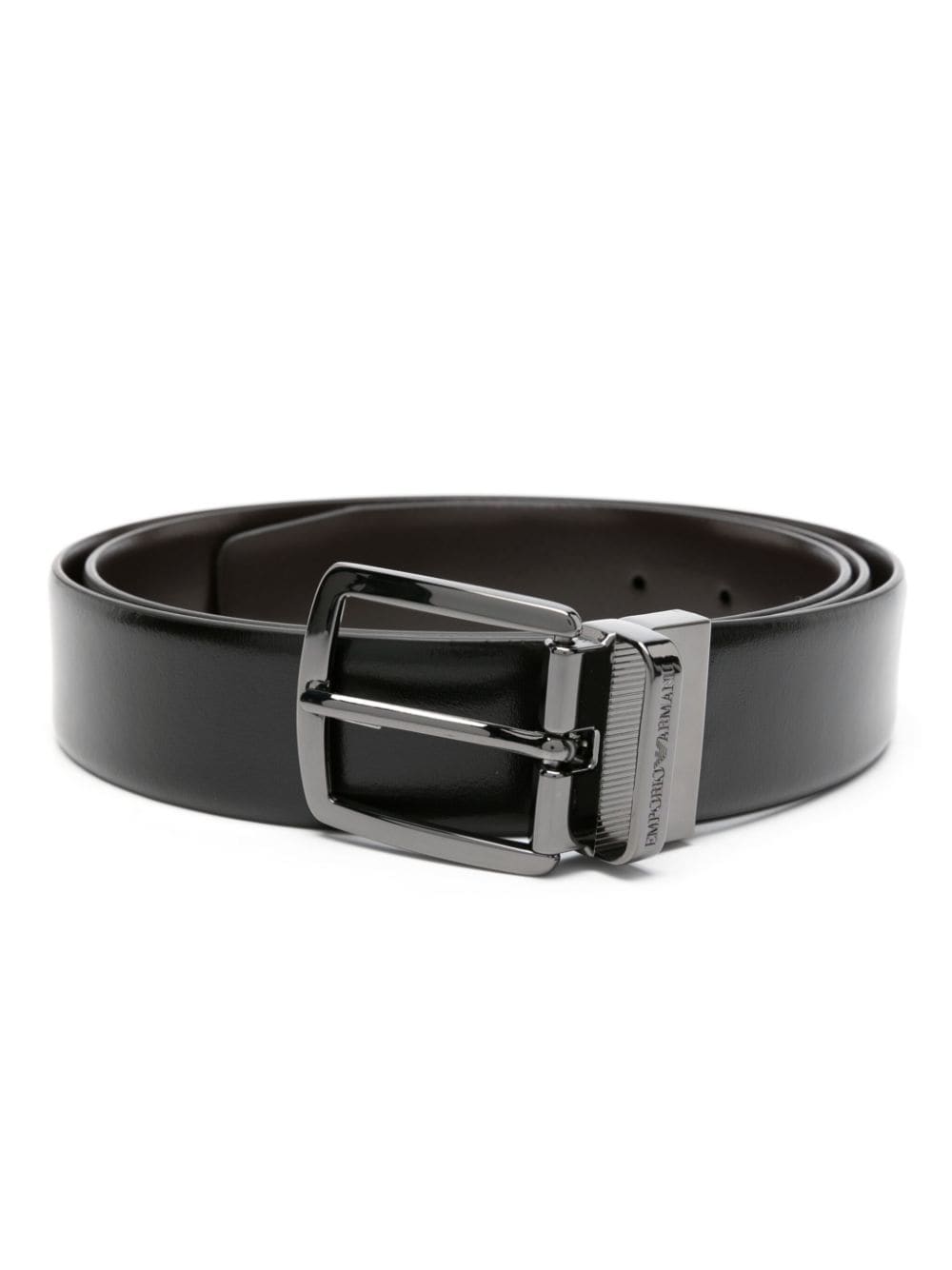 Emporio Armani Brown Leather Belt image 0