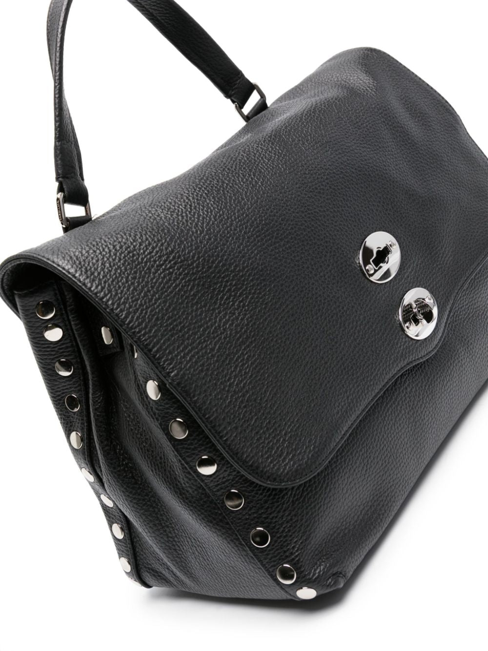 Zanellato Grained Leather Shoulder Bag - Black image 3