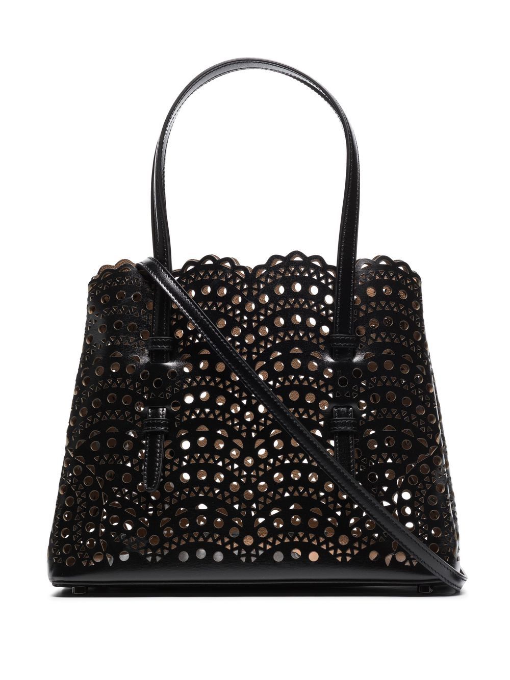 Alaïa Mina Black Leather Tote Bag image 0