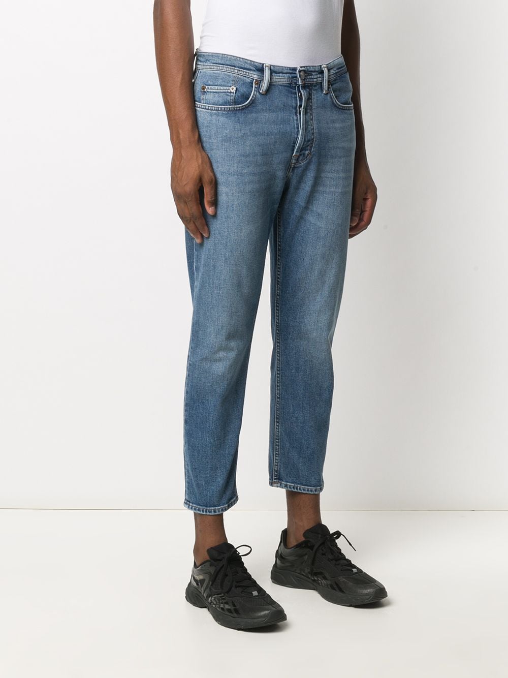 Acne Studios River Slim Fit Mid-Blue Stretch Denim Jeans image 1