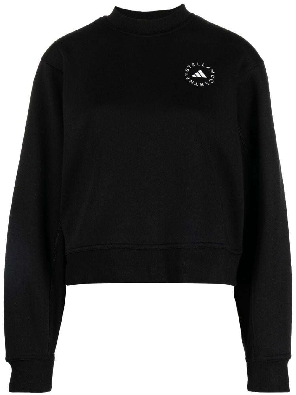 Adidas by Stella McCartney Black Cropped Logo Sweatshirt image 0