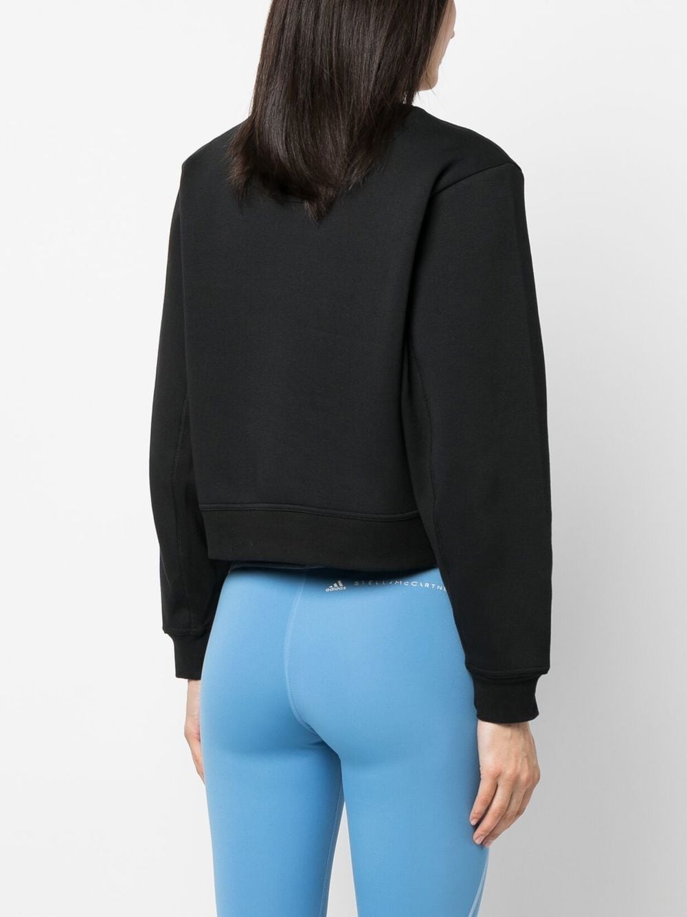 Adidas by Stella McCartney Black Cropped Logo Sweatshirt image 3