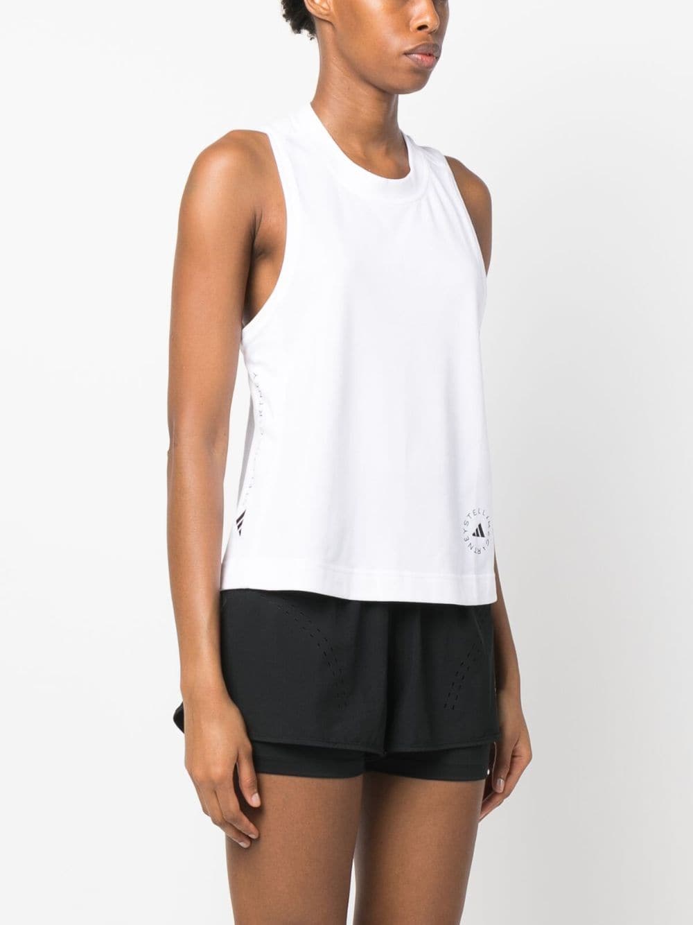 Adidas by Stella McCartney True Pace Logo-Print Running Tank Top - White image 2