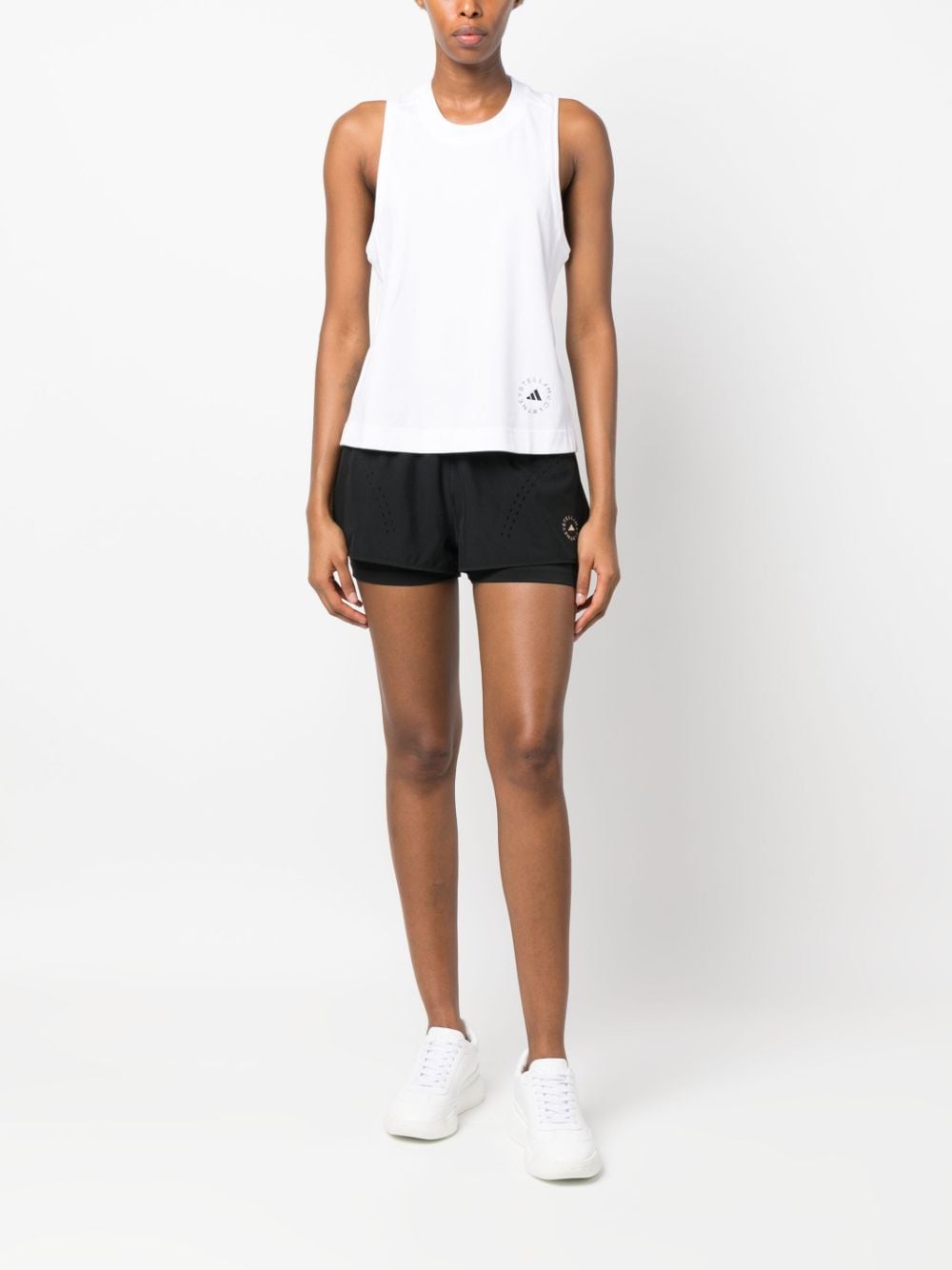 Adidas by Stella McCartney True Pace Logo-Print Running Tank Top - White image 3