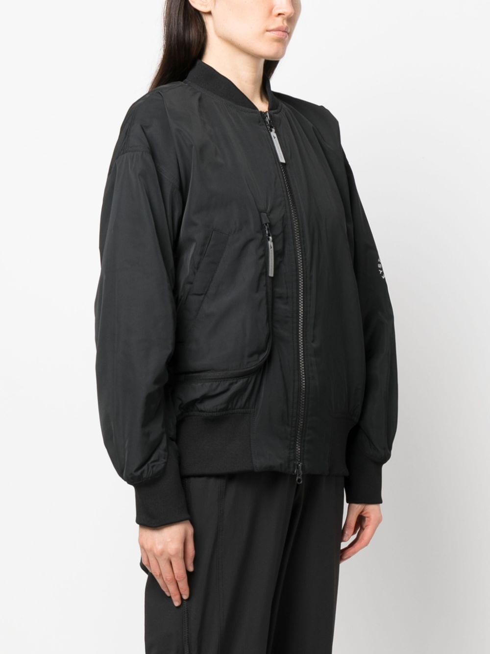 Adidas by Stella McCartney Black Logo-Print Lightweight Jacket image 3