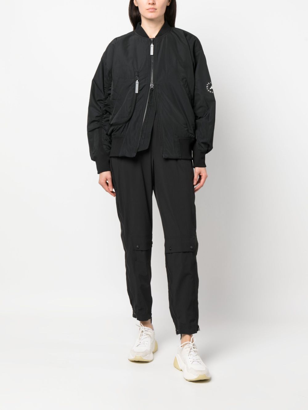 Adidas by Stella McCartney Black Logo-Print Lightweight Jacket image 4