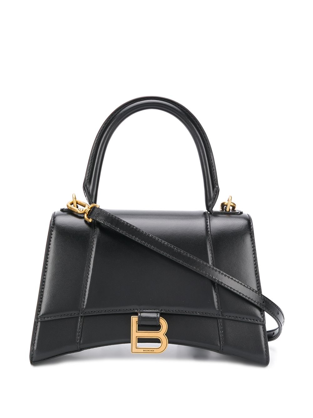 Balenciaga Hourglass S Tote Bag in Black Leather image 0