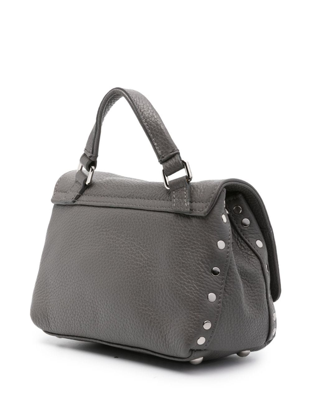 Zanellato Grained Calf Leather Shoulder Bag - Grey image 1