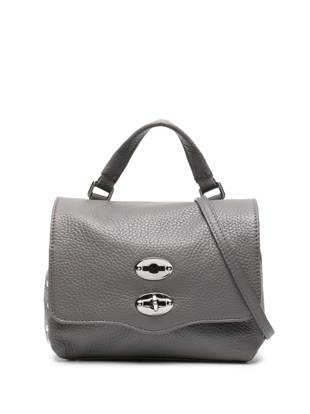 Zanellato Grained Calf Leather Shoulder Bag - Grey image 0