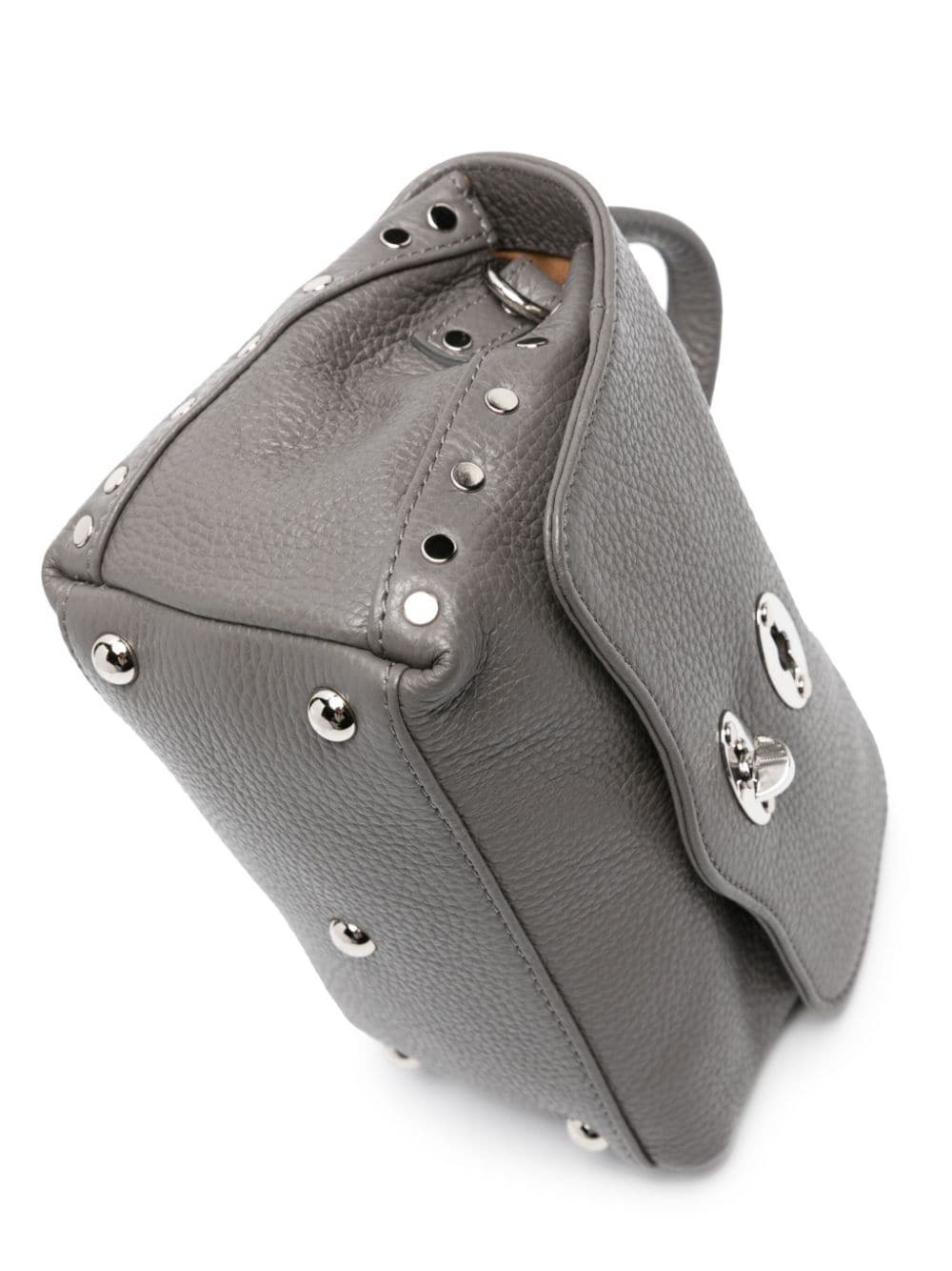 Zanellato Grained Calf Leather Shoulder Bag - Grey image 2