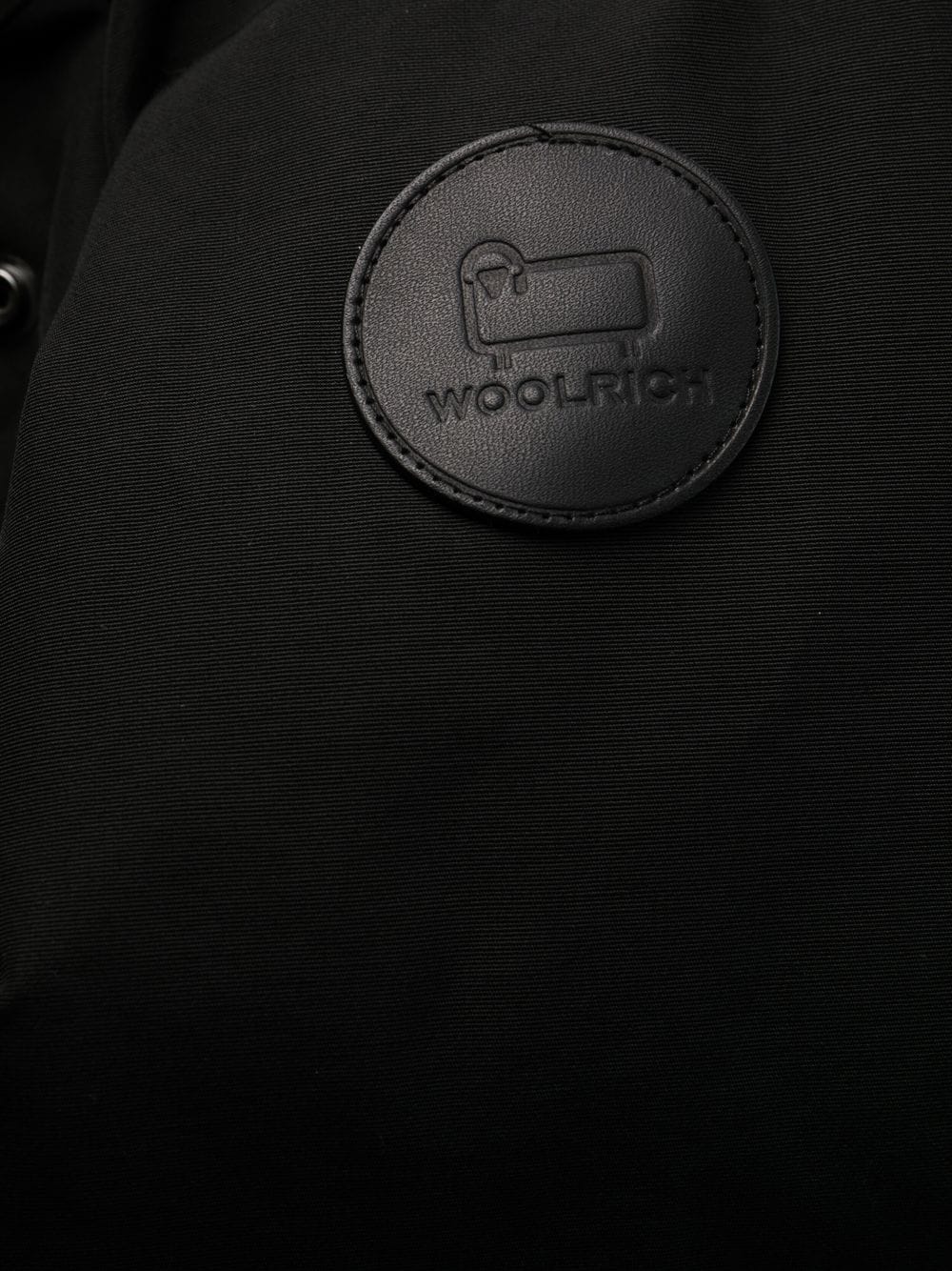 Woolrich Black Logo-Patch Parka Coat image 3