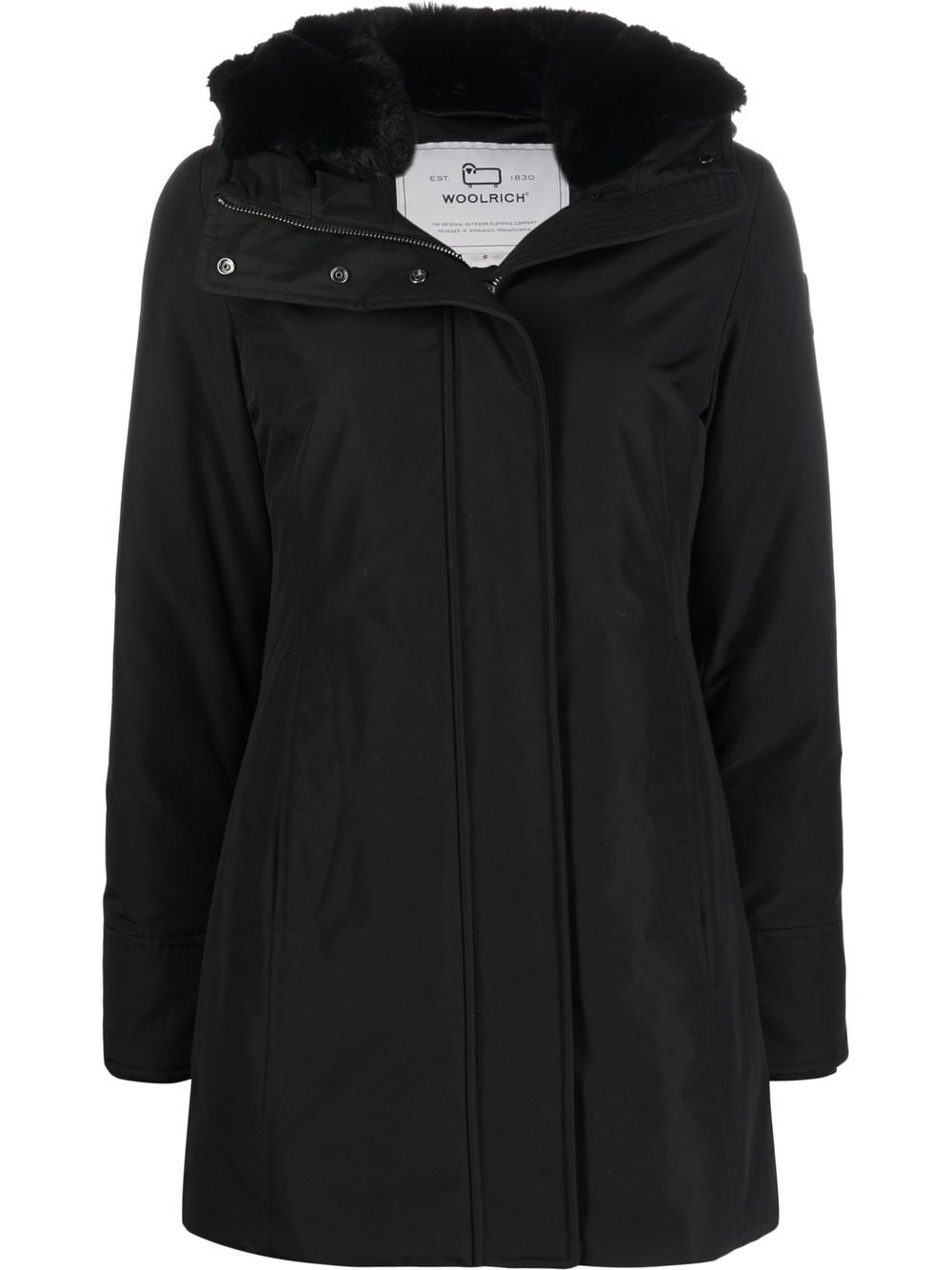 Woolrich Black Logo-Patch Parka image 0