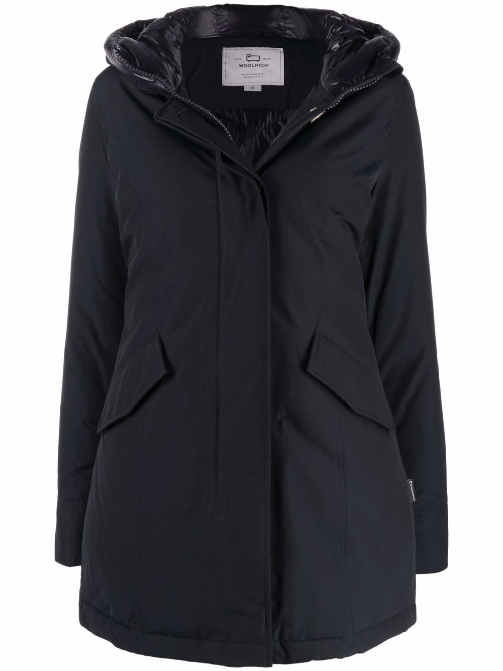 Woolrich Men's Dark Navy Down-Filled Hooded Padded Coat image 0