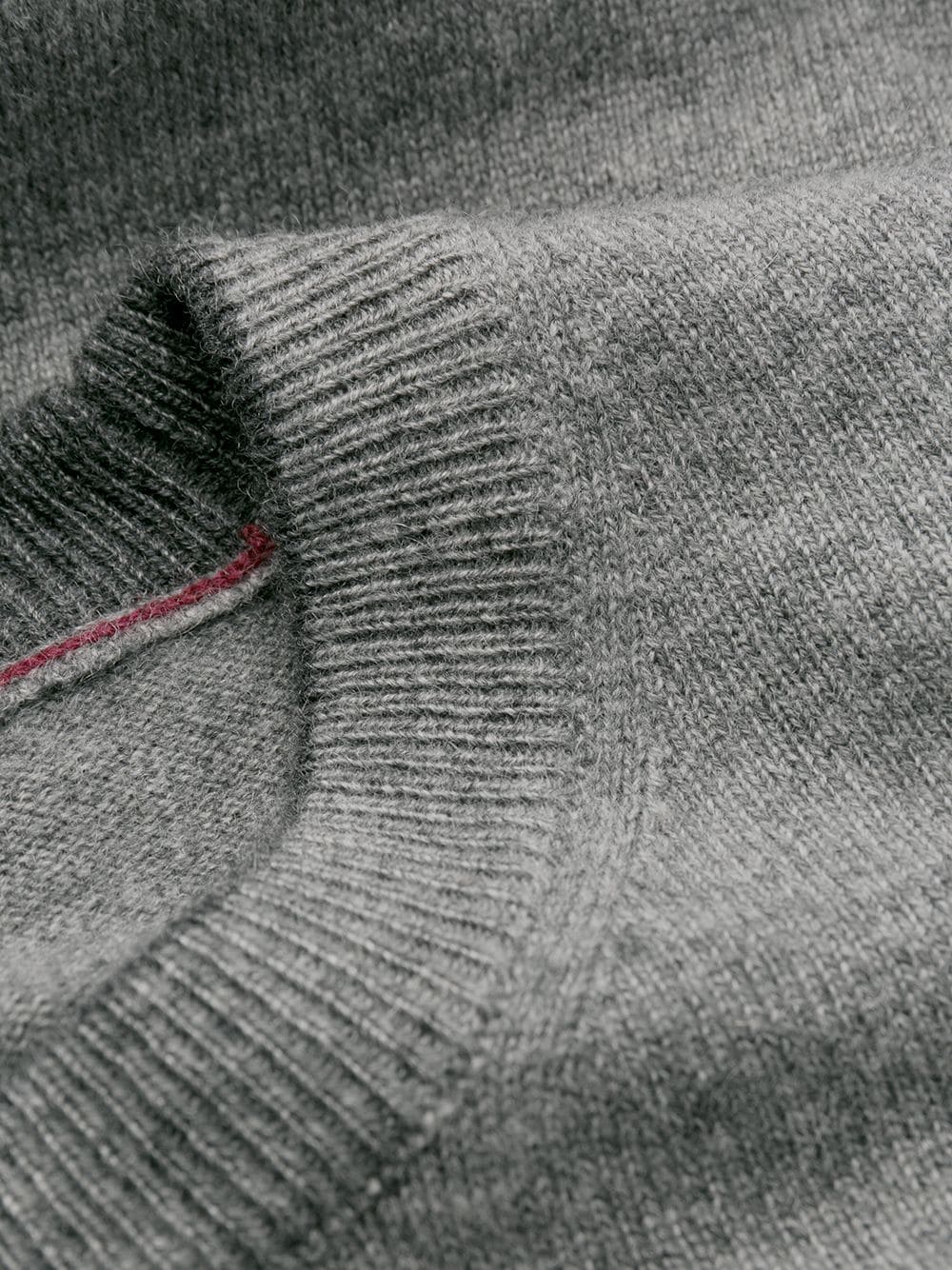 Brunello Cucinelli Grey Cashmere Crewneck Sweater image 2