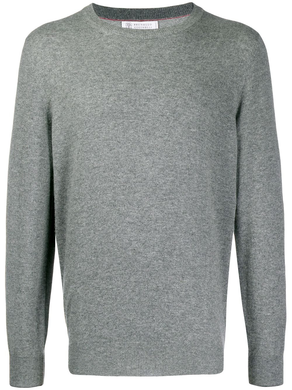 Brunello Cucinelli Grey Cashmere Crewneck Sweater image 0