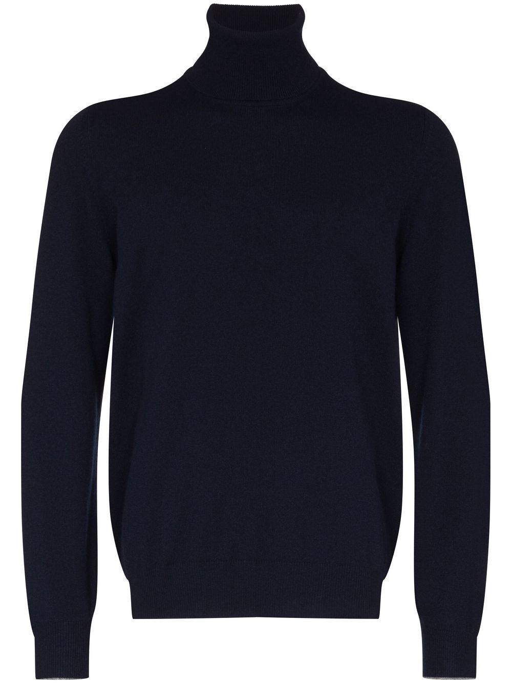 Brunello Cucinelli Navy Blue Cashmere Roll Neck Sweater image 0