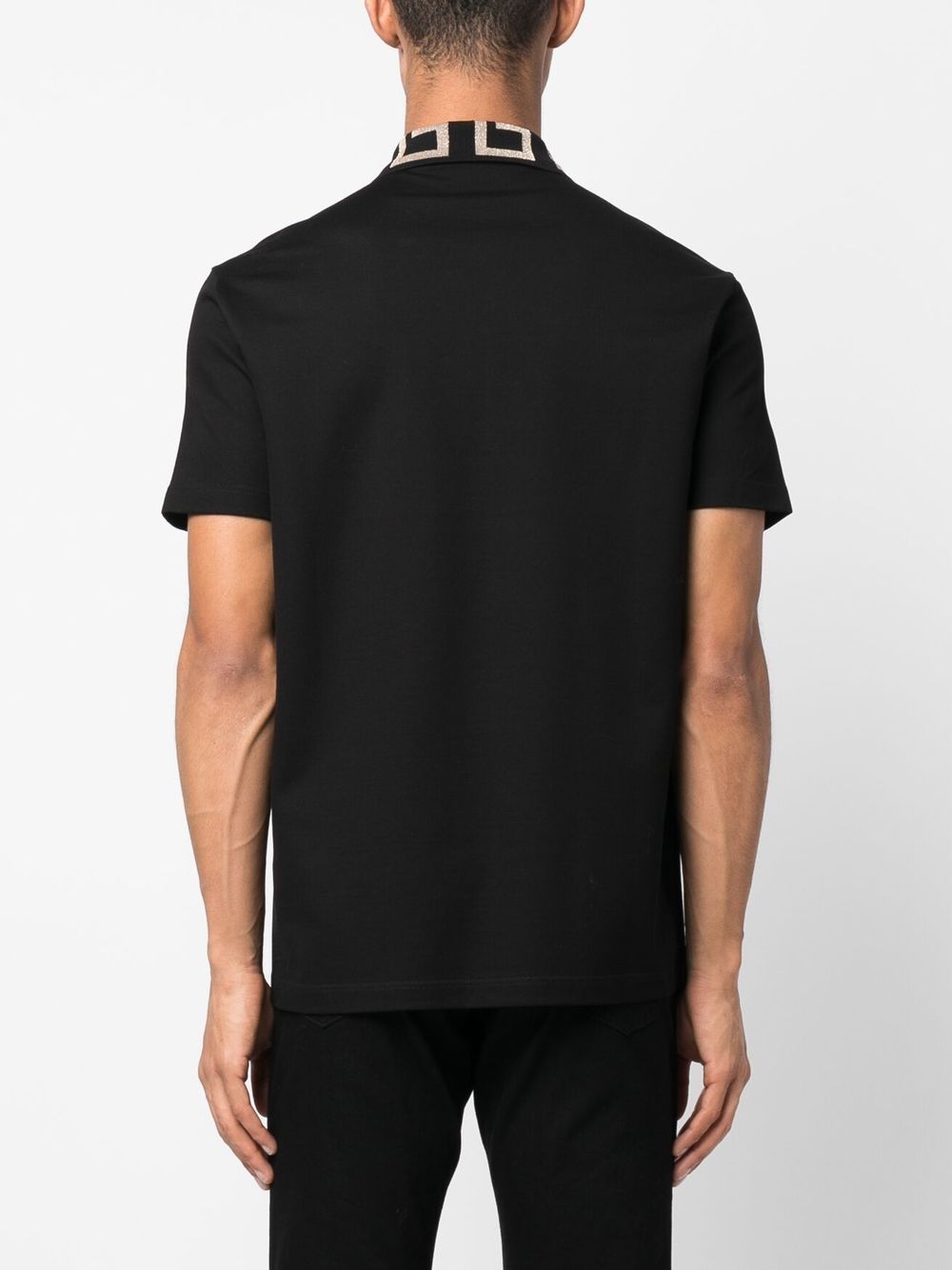 Versace Medusa Head Black Cotton Polo Shirt image 1