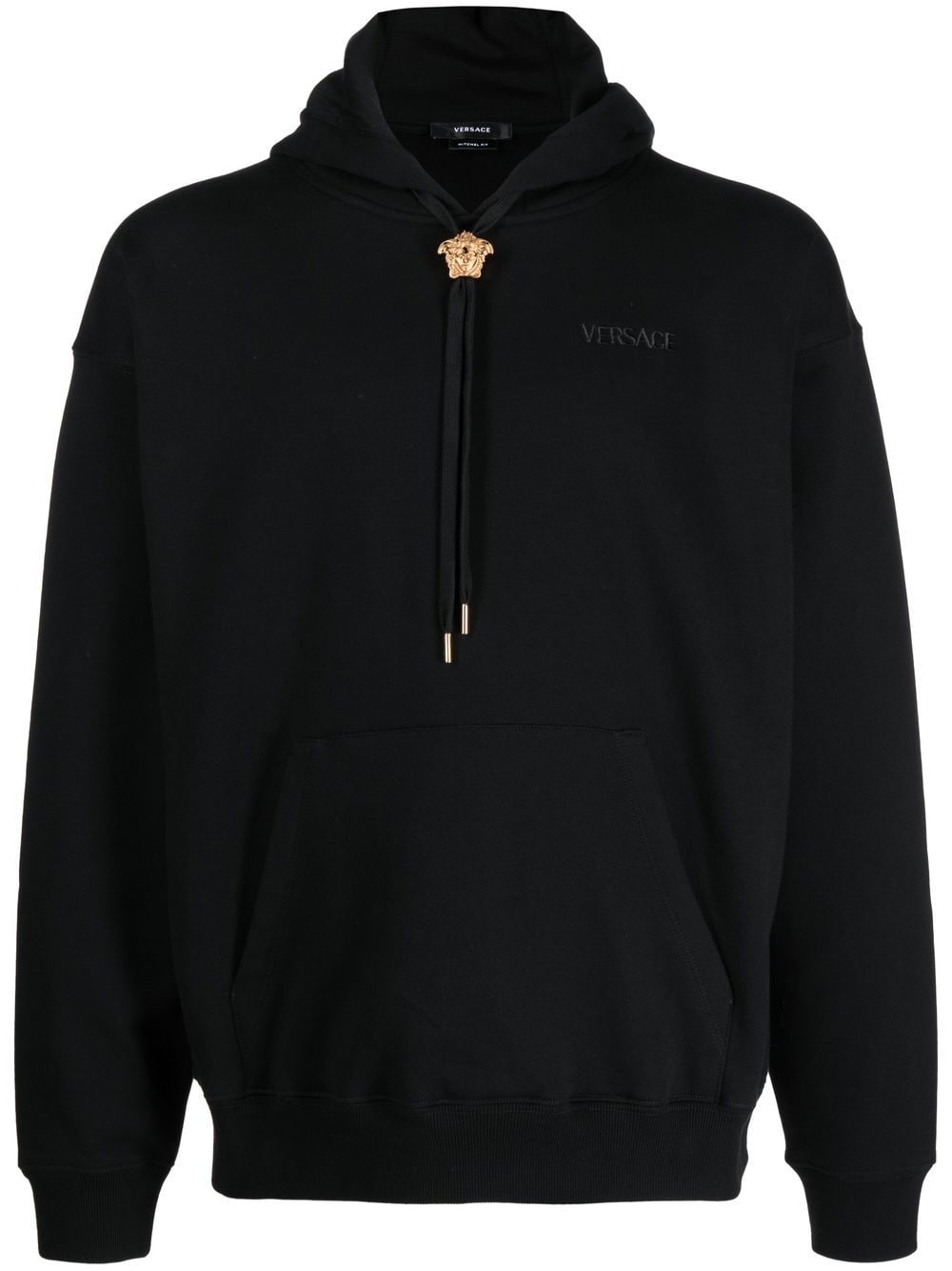 Versace Black Medusa Drawstring Hoodie image 0