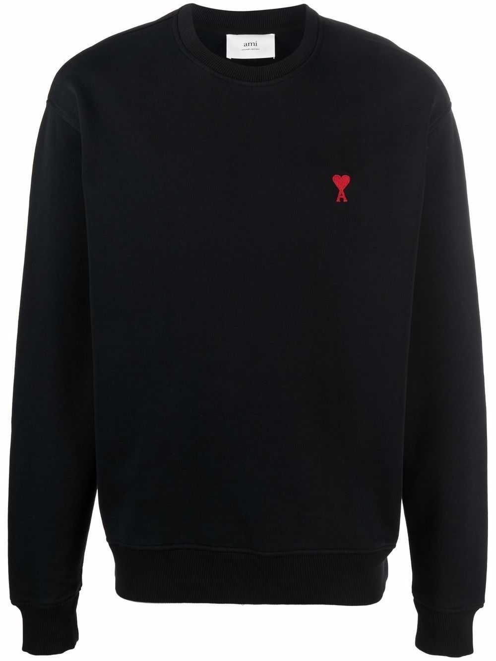 Ami Paris Black Cotton Sweatshirt with Logo image 0