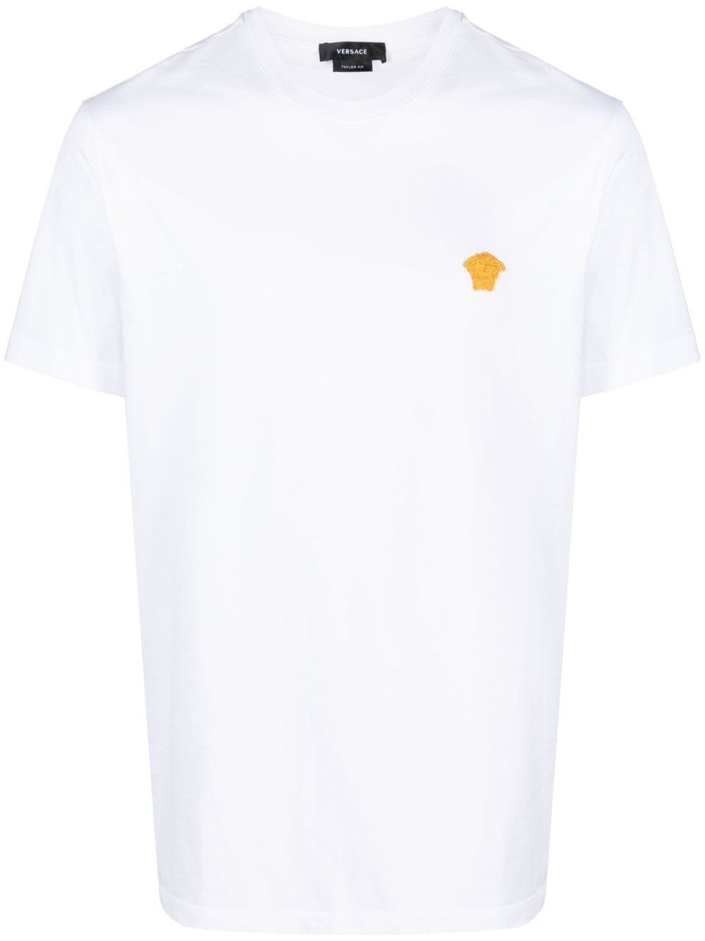 Versace Medusa Head Embroidered Cotton T-Shirt - White image 0