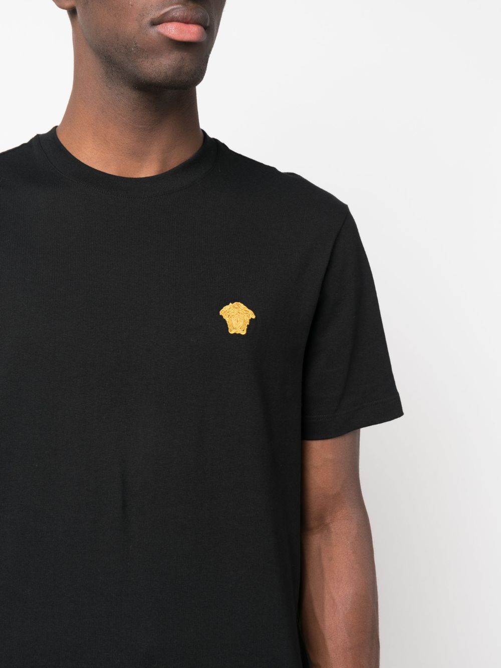 Versace Medusa Head Black Cotton T-Shirt image 2