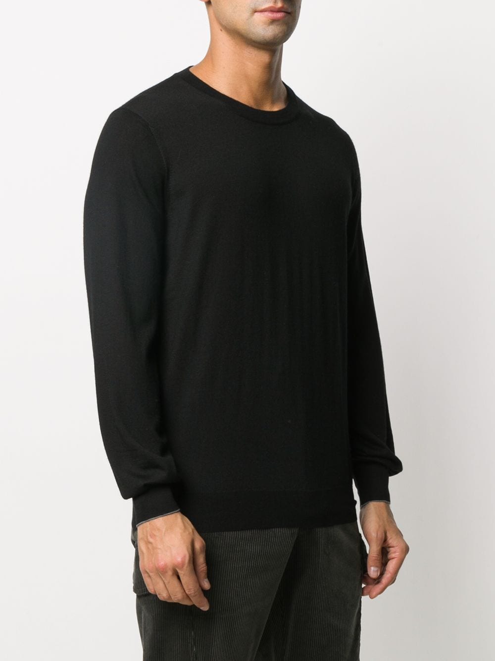 Brunello Cucinelli Black Virgin Wool Long Sleeve Jumper image 1