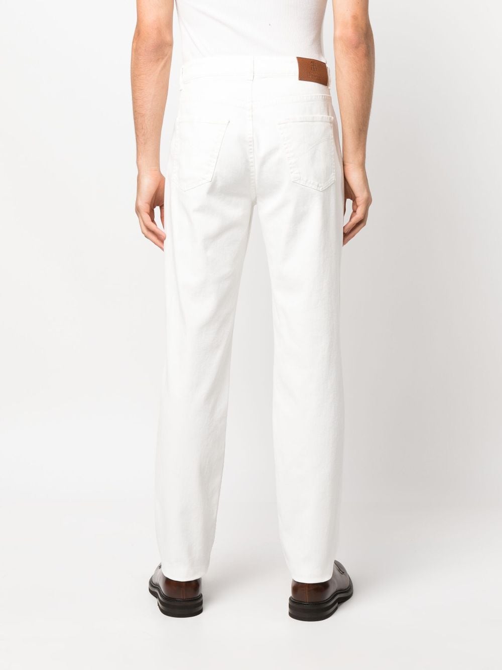 Brunello Cucinelli White Straight-Leg Denim Jeans image 1