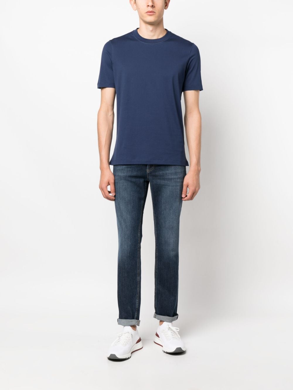 Brunello Cucinelli Blue Cotton Jeans image 4