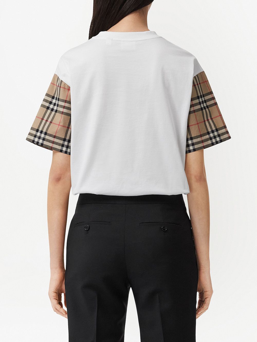 Burberry Vintage Check White Cotton T-Shirt image 3