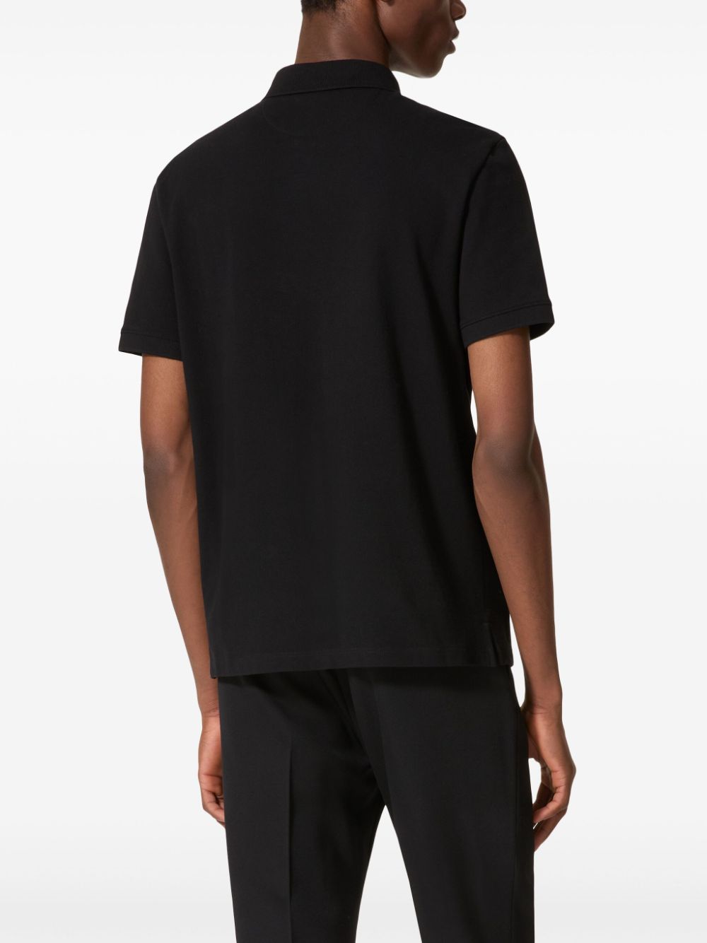 Valentino Garavani Black Cotton Polo Shirt image 2