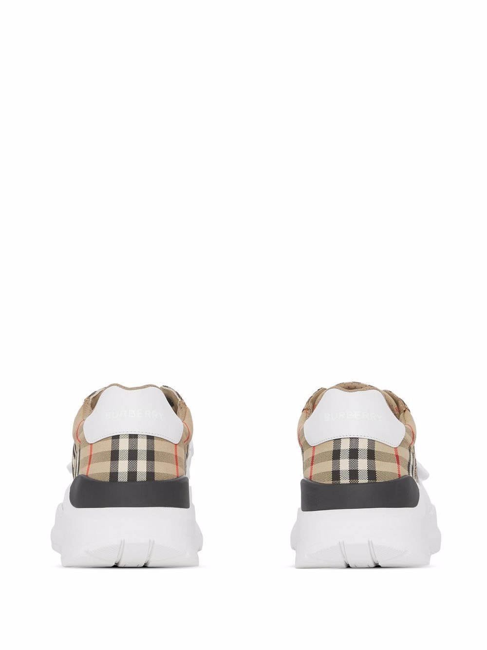 Burberry Vintage Check Touch-Strap Sneakers - Beige image 1