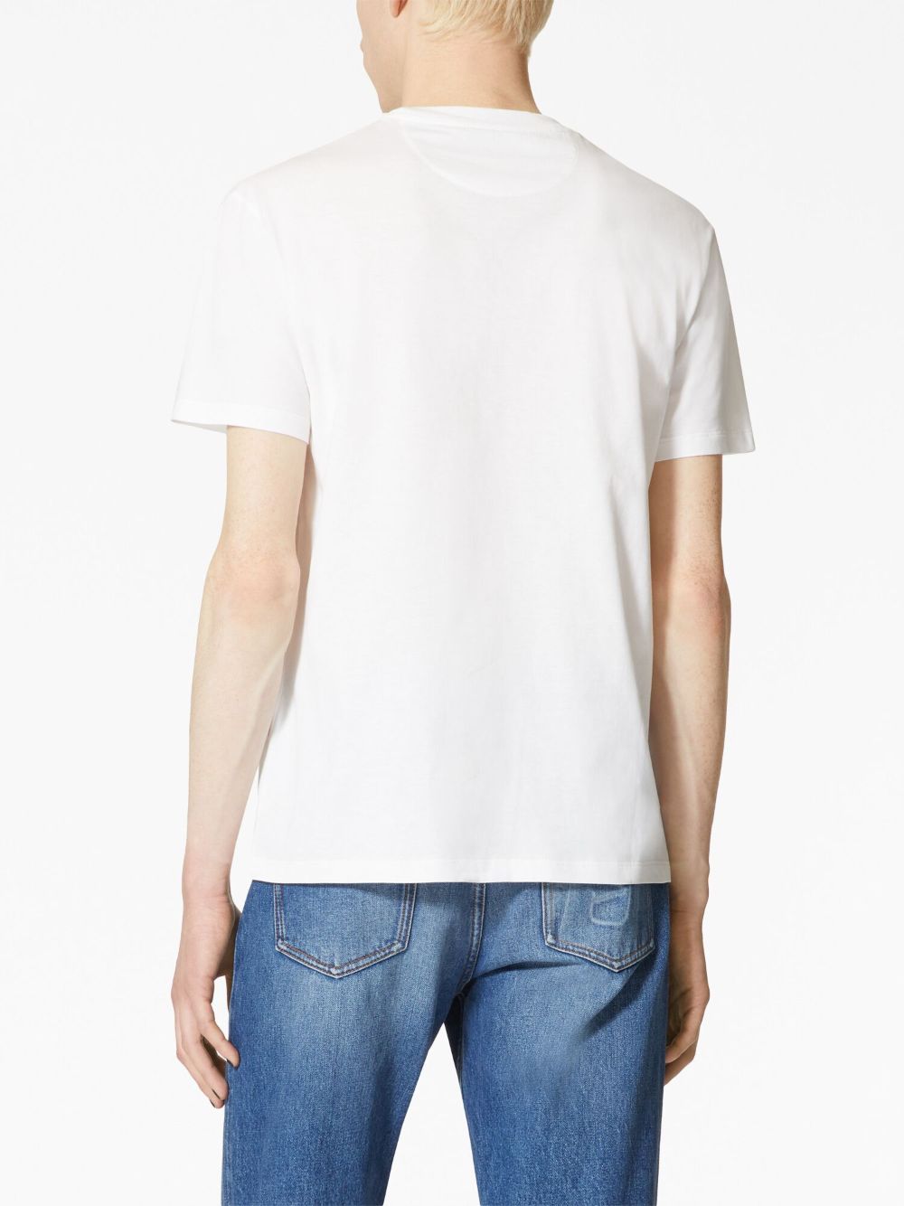 Valentino Men's White Cotton Crew Neck T-Shirt image 1