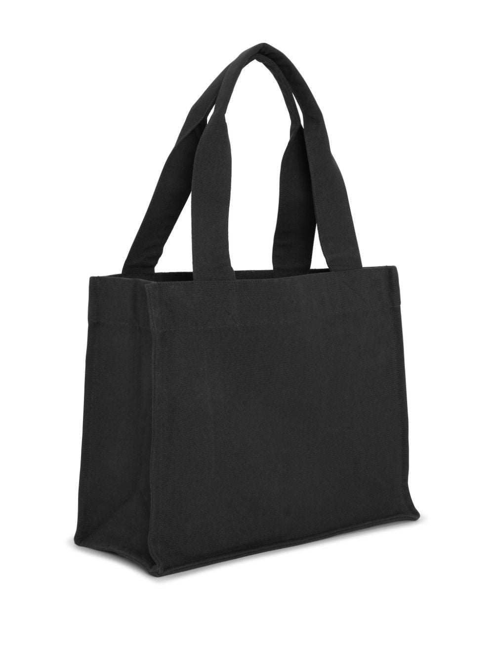 GANNI Recycled Cotton Embroidered Logo Tote Bag - Black image 1