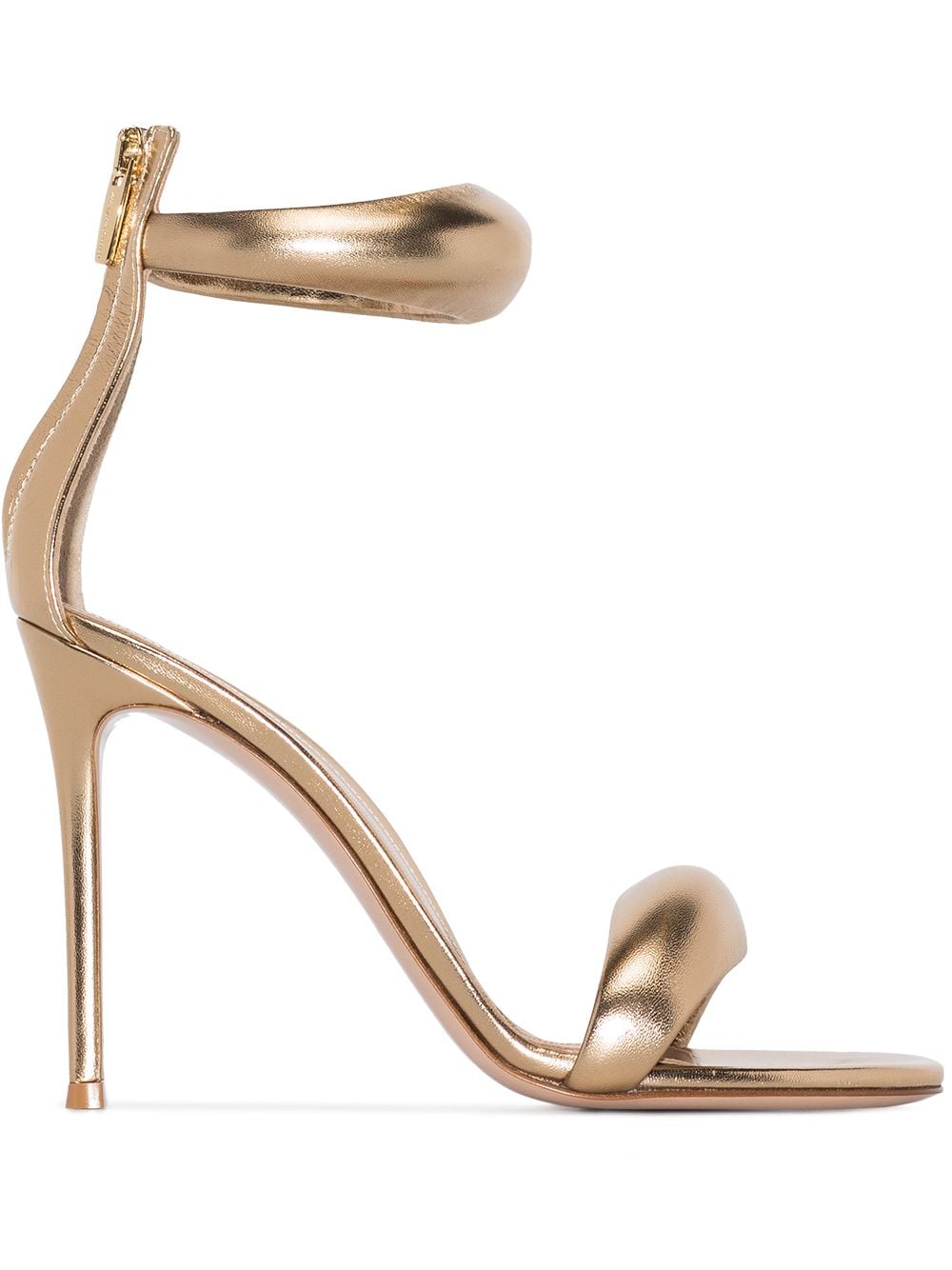 Gianvito Rossi Bijoux 105 Leather Sandals - Golden image 0