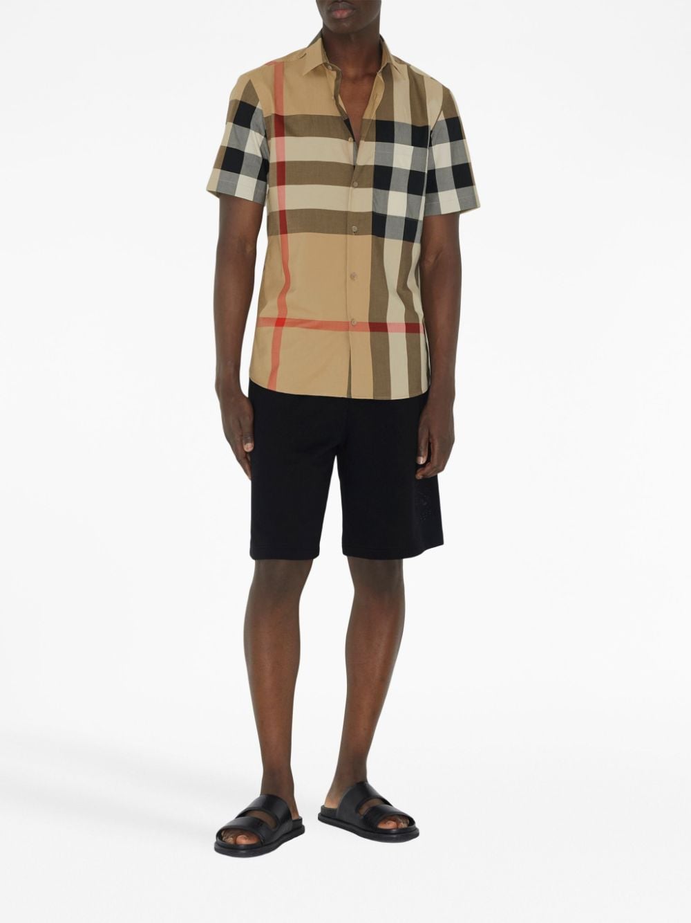 Burberry Beige Check Short Sleeve Shirt image 1