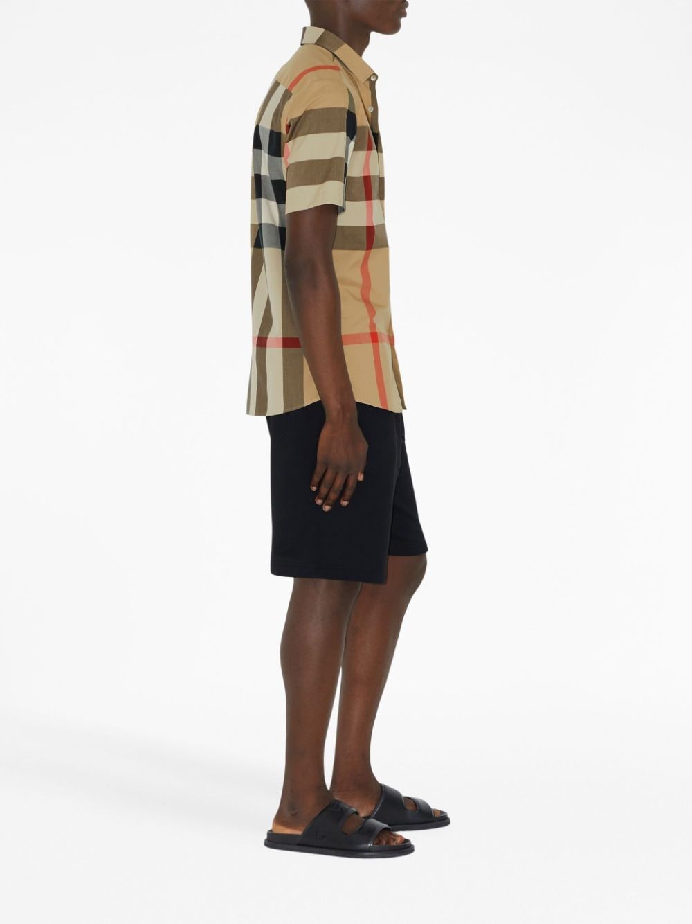 Burberry Beige Check Short Sleeve Shirt image 2