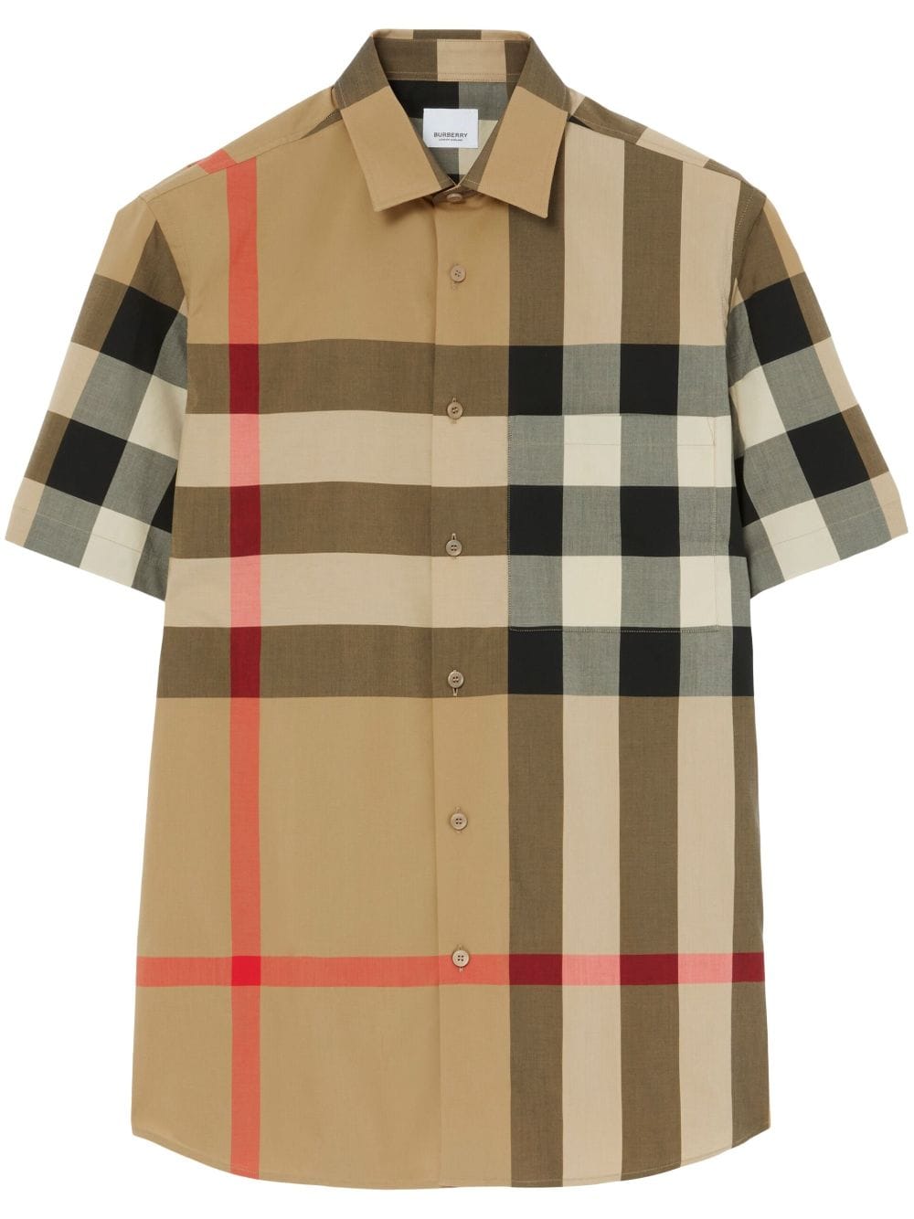 Burberry Beige Check Short Sleeve Shirt image 0