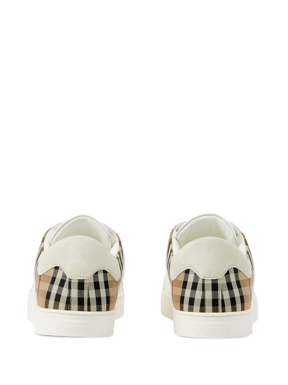 Burberry Vintage Check White Leather Sneakers image 1