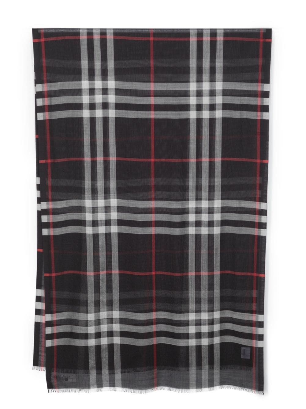 Burberry Blue Check Wool-Silk Blend Scarf image 0