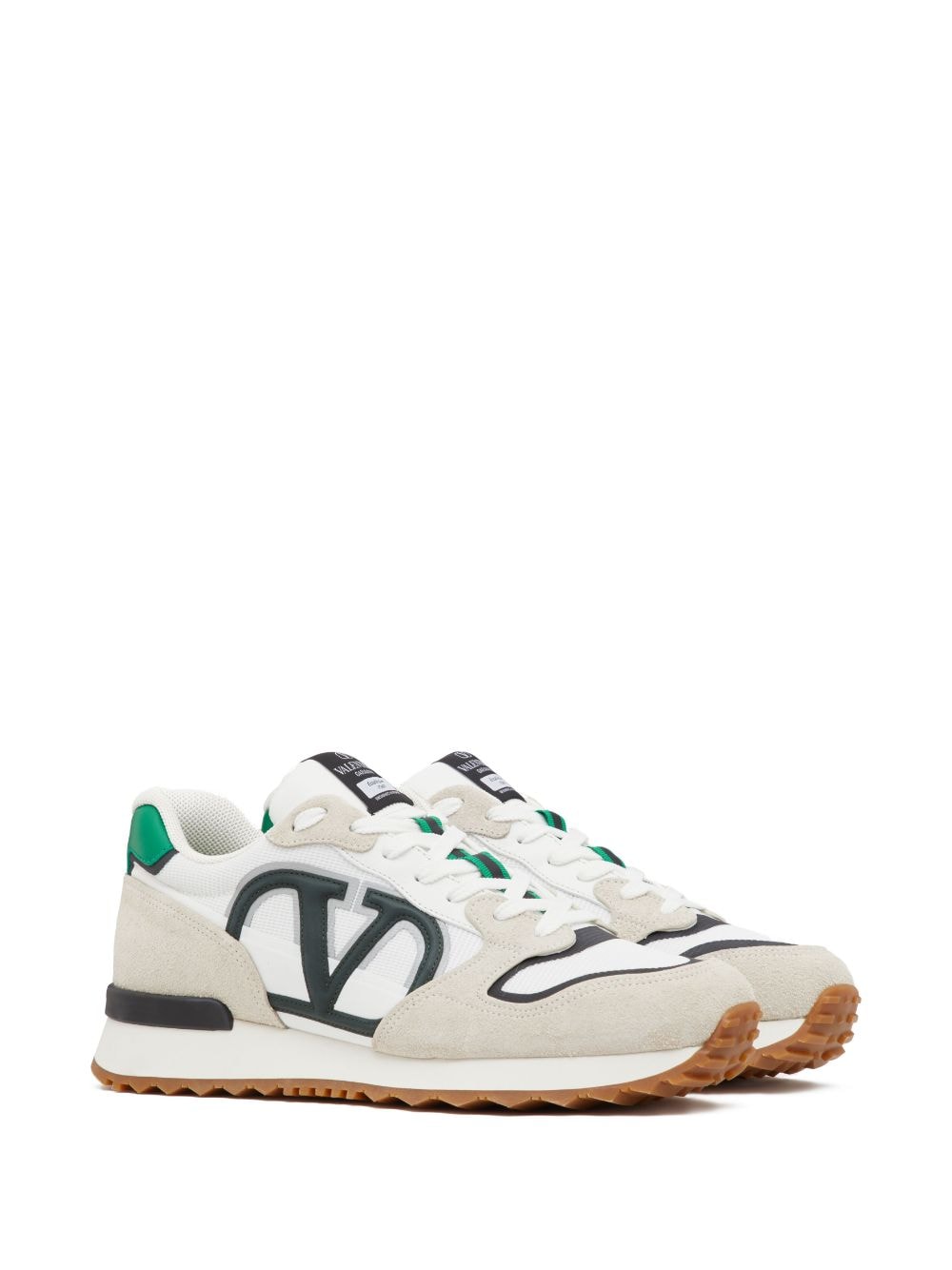 Valentino Garavani Green Color-Block Sneakers image 3