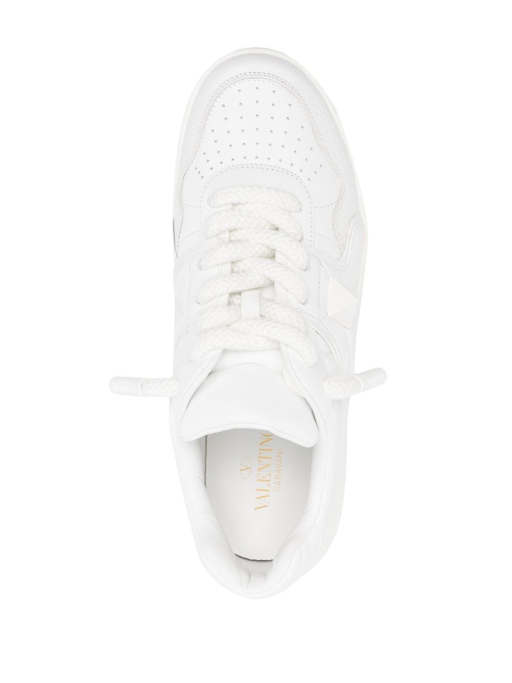 Valentino Garavani Roman Stud White Calfskin Sneakers image 2